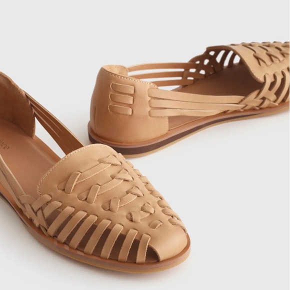 New Quince 100% Leather Huarache Flats Shoes Sz 7.5 - Picture 3 of 10